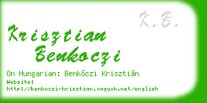 krisztian benkoczi business card